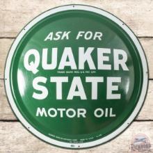 Ask for Quaker State Motor Oil SS Tin Bubble Sign