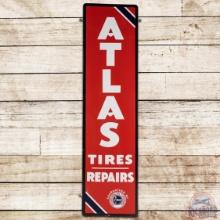 Excellent Atlas Tires Repairs Standard Oil Co SS Porcelain Sign