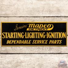 Genuine Mapco Detroit Service Parts Embossed SS Tin Sign