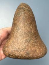 5 1/4" Bell Pestle, Dimpled at Bottom, Well Polished, Found in Ohio, Ex: Vandergrift Collection