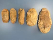 5 Large Preforms, Found in Waverly, Humphrey Co., Tennessee, Largest is 8 3/4 w/Crystal Inclusion!