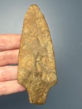 4 1/8" Argillite Archaic Stem Point, Found in Gloucester County, New Jersey