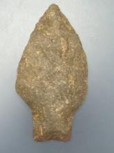 3 3/16" Quartzite Savannah River Point, 2-Tone Quartzite, Found in Pennsylvania