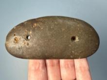 3 3/4" Gorget, Found in Carbon Co., PA, Ex: Dr. Wheeler Collection, Nicely Made, Polished