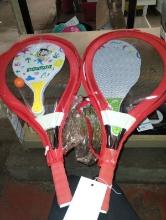 LOT OF 2 TOY RACKET SETS