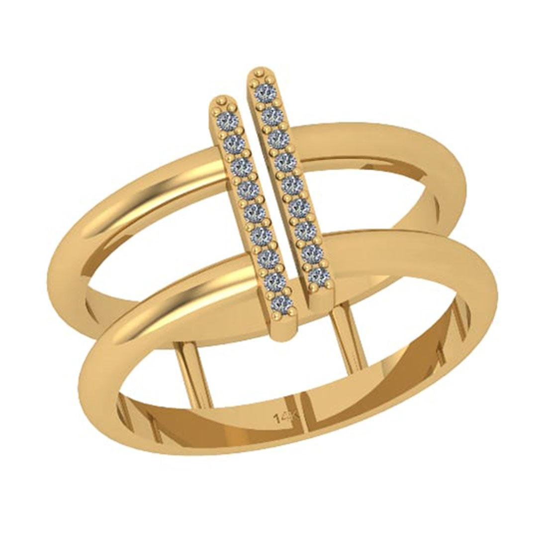 0.10 Ctw SI2/I1 Diamond 14K Yellow Gold Eternity Band Ring