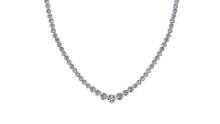 Certified 5.63 Ctw SI2/I1 Diamond 14K Rose Gold Necklace