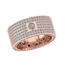 2.22 Ctw SI2/I1 Diamond 18K Rose Gold Engagement Ring