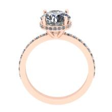 2.12 Ctw SI2/I1 Diamond 10k Rose Gold Wedding Ring