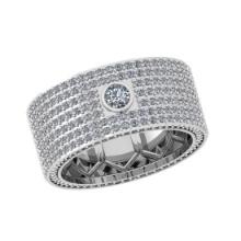 2.22 Ctw SI2/I1 Diamond 18K White Gold Engagement Ring
