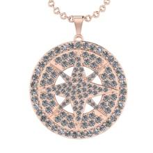 7.25 Ctw SI2/I1 Diamond 14K Rose Gold Pendant Necklace