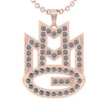 1.92 Ctw SI2/I1 Diamond 14K Rose Gold Pendant Necklace