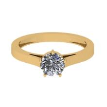 CERTIFIED 2 CTW D/VS1 ROUND (LAB GROWN Certified DIAMOND SOLITAIRE RING ) IN 14K YELLOW GOLD