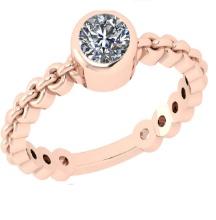 CERTIFIED 0.9 CTW G/SI2 ROUND (LAB GROWN Certified DIAMOND SOLITAIRE RING ) IN 14K YELLOW GOLD