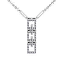 0.30 Ctw VS/SI1 Diamond Prong Set 14K White Gold Necklace (ALL DIAMOND ARE LAB GROWN )