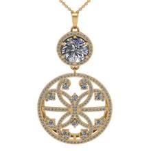 5.78 Ctw SI2/I1 Diamond 14K Yellow Gold Necklace ALL DIAMOND ARE LAB GROWN