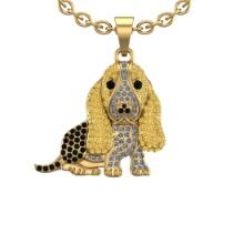 1.55 Ctw VS/SI1 Treated Fancy Black,Yellow,Diamond 14K Yellow Gold Hip Hop Style Necklace (ALL DIAMO