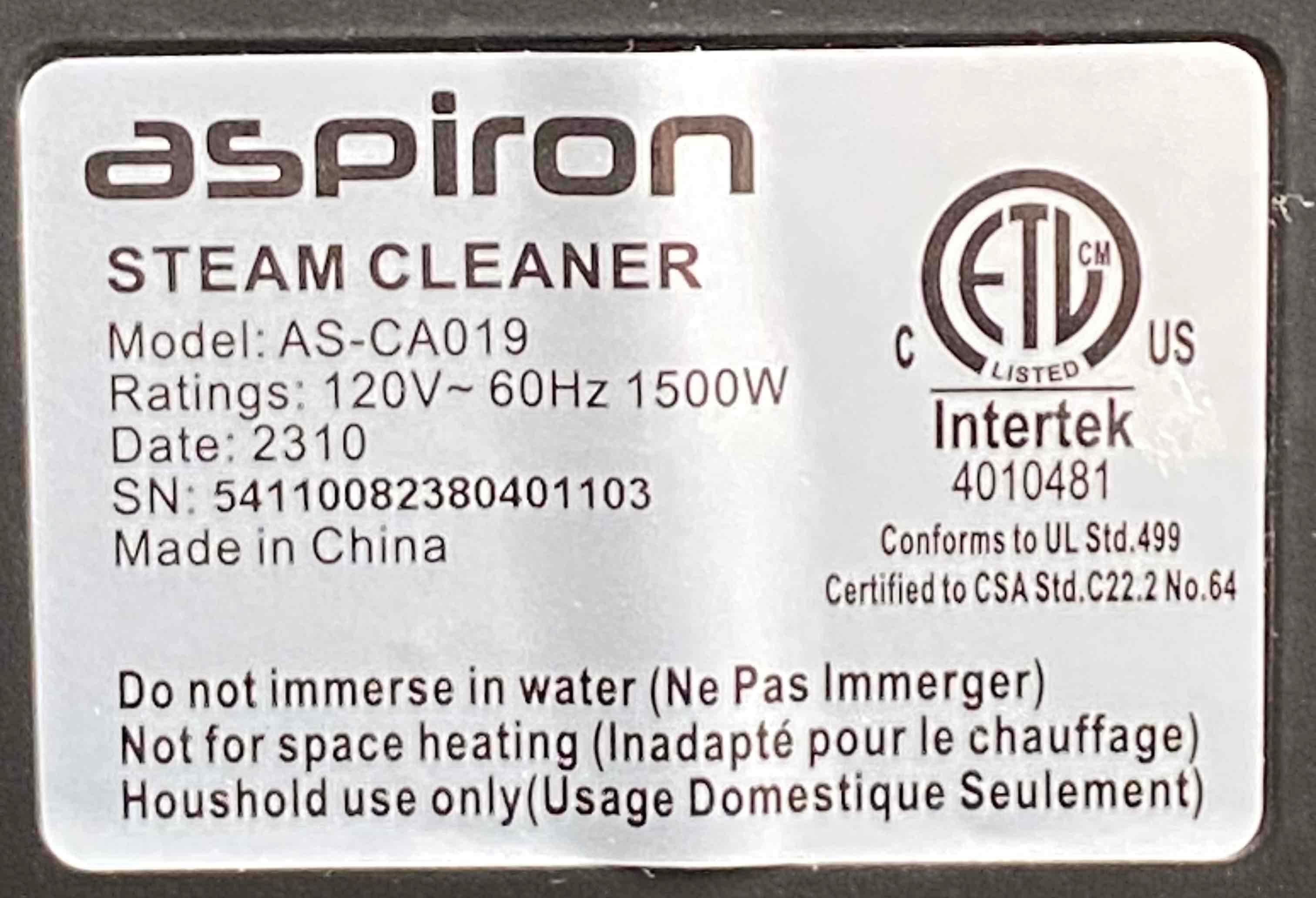 Aspiron Steamer for Cleaning