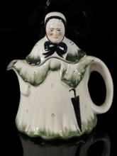 Wood Potters of Burslem Hand Painted Old Lady Tea Pot