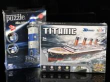 Light House & Titanic 3D Puzzles