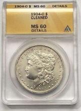 1904-O Morgan Silver Dollar Anacs MS60 Details