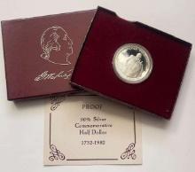 1982 U.S. Mint George Washington Silver Proof Half Dollar