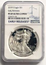 2019-S American Silver Eagle NGC PF69 Ultra Cameo Early Releases