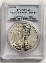 2006 American Silver Eagle PCGS PR68 Reverse Proof