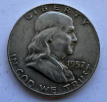 1957 FRANKLIN HALF DOLLAR COIN