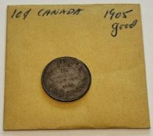 1905 Canada 10 Cents Coin - Edward VII