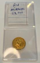 1851 Portugal Gold Maria II 2500 Reis Coin