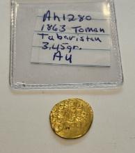 1863 Toman Tabaristan gold coin