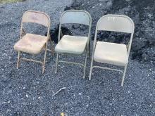 3 Metal Chairs
