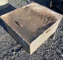 Metal Box with Skill Saw and Miscellaneous