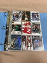 Basketball cards in notebook with 270 cards