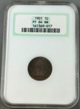 1901 Indianhead Cent in PF64 BN NGC Holder