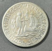 1936 Rhode Island Commemorative Half Dollar, LOW MINTAGE