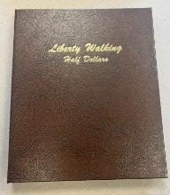 Dansco Walking Liberty Half Dollar Album w/ years 1923-1947 complete, first page is empty