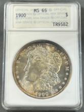 1900 Morgan Silver Dollar in ANA MS65 Holder