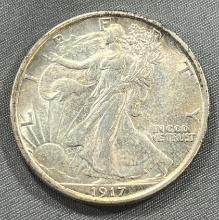 1917 US Walking Liberty Half Dollar, 90% silver