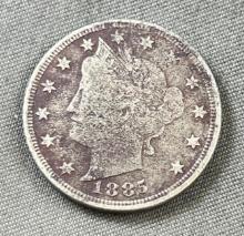 KEY DATE 1885 Liberty V Nickel