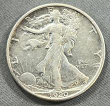 1920-S US Walking Liberty Half Dollar, 90% silver