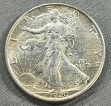 1920 US Walking Liberty Half Dollar, 90% silver