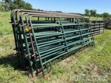 (9) 12ft. H&W corral panels and (1) bow gate