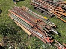 Quantity of steel post, various lengths