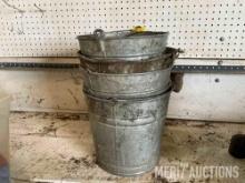 (6) galvanized buckets