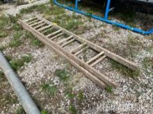 12ft Wooden Extension Ladder