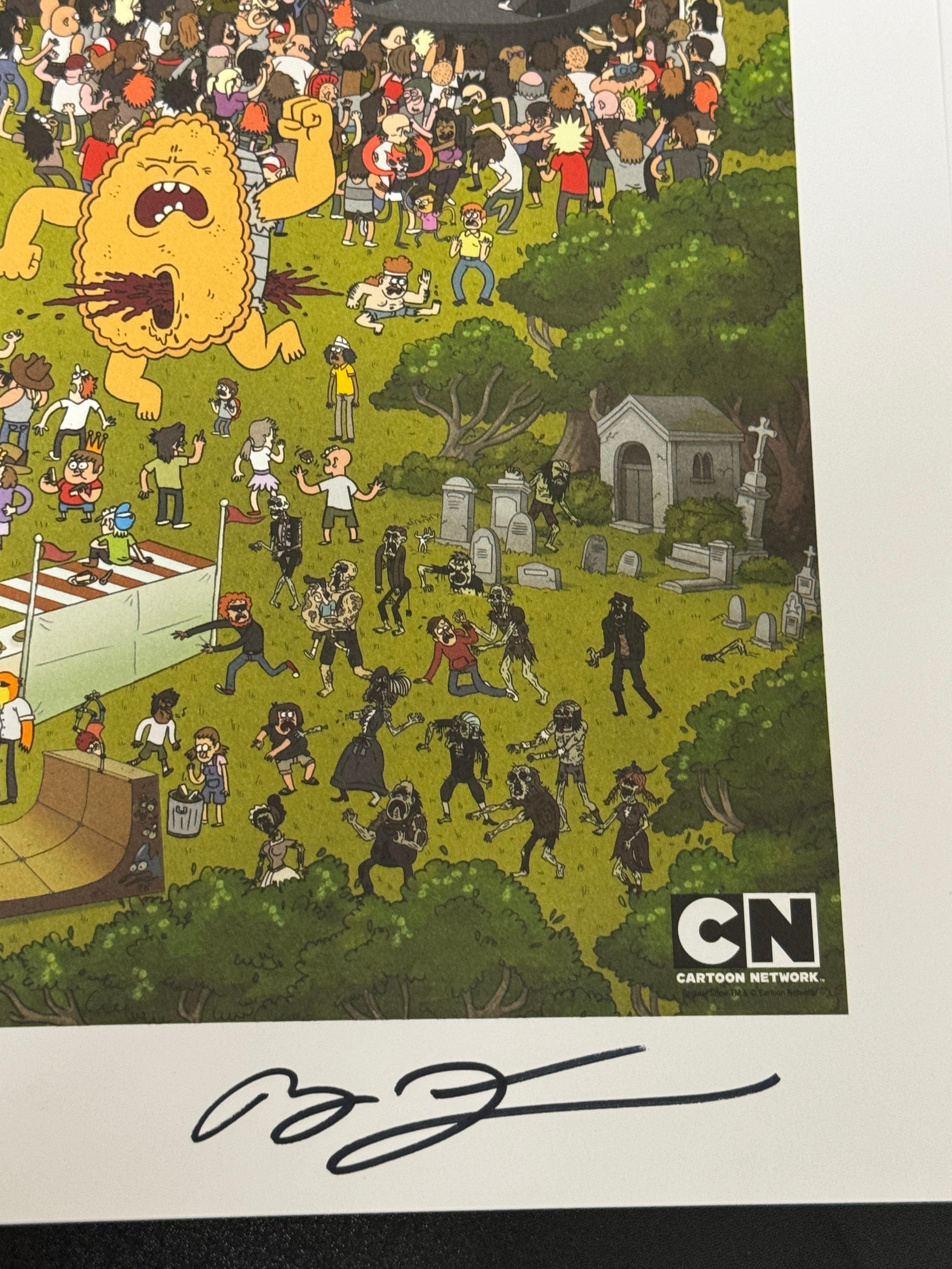 Cartoon Network Regular Show Fine Art Print Signed Lot of 2 18"x24"