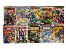 Vintage The Invaders Marvel Comic Book Collection Lot of 10