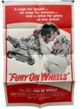 Vintage Original 1971 "Fury On Wheels" Movie Film Poster
